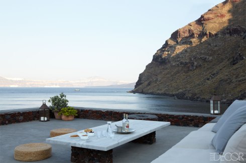 Santorini Greece - Terrace Elle Decor