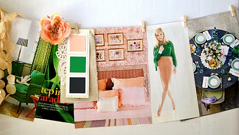green and peach inspiration